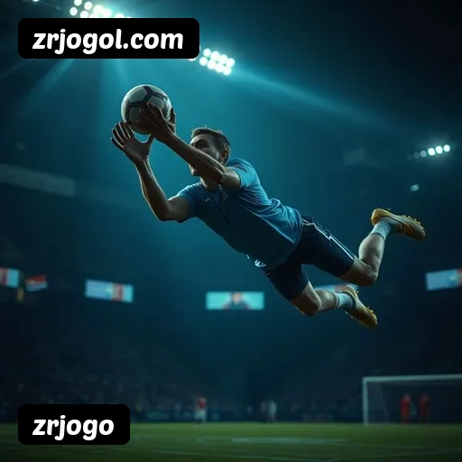 App zrjogo para iOS e Android — interface mobile, login biométrico e PIX integrado